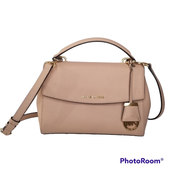 MICHAEL Michael Kors Ava Large Saffiano Leather Satchel in Pink